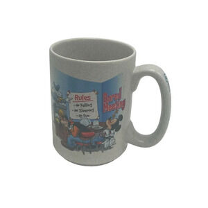 Walt Disney World Bored Meeting Coffee Mug Mickey Mouse Goofy Donald Duck VTG